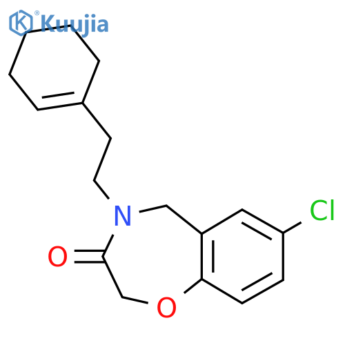7-Chloro-4-[2-(cyclohex-1-en-1-yl)ethyl]-2,3,4,5-tetrahydro-1,4-benzoxazepin-3-one structure