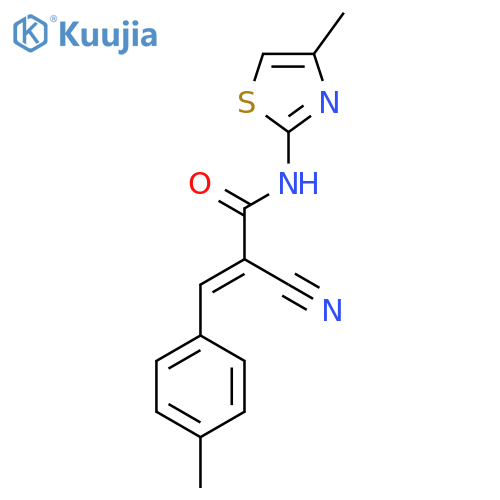 2-Propenamide, 2-cyano-3-(4-methylphenyl)-N-(4-methyl-2-thiazolyl)- structure