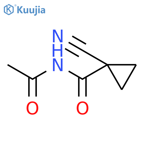 Cyclopropanecarboxamide, N-acetyl-1-cyano- (9CI) structure