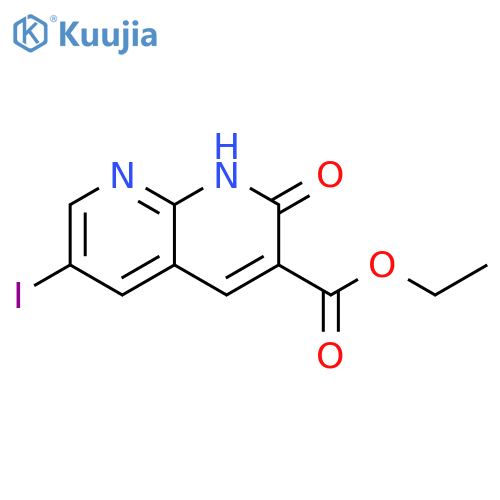 ethyl 2-hydroxy-6-iodo-1,8-naphthyridine-3-carboxylate structure