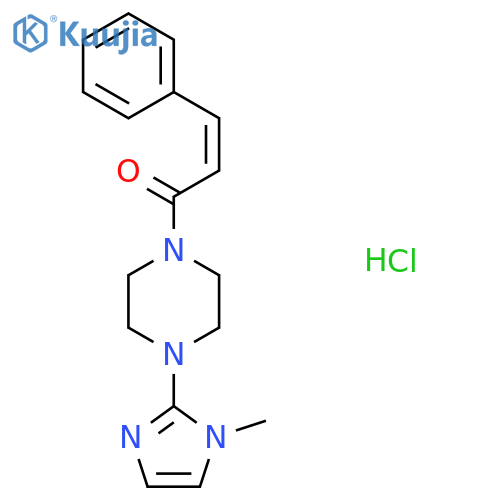 (2Z)-1-4-(1-methyl-1H-imidazol-2-yl)piperazin-1-yl-3-phenylprop-2-en-1-one hydrochloride structure