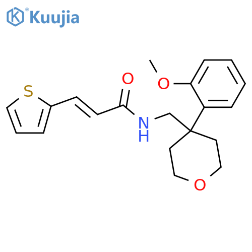 (2E)-N-{4-(2-methoxyphenyl)oxan-4-ylmethyl}-3-(thiophen-2-yl)prop-2-enamide structure