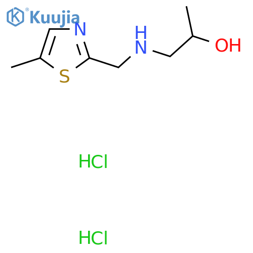 1-(((5-Methylthiazol-2-yl)methyl)amino)propan-2-ol dihydrochloride structure