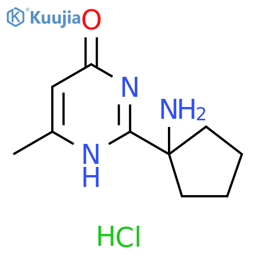 2-(1-Aminocyclopentyl)-6-methyl-3,4-dihydropyrimidin-4-one hydrochloride structure