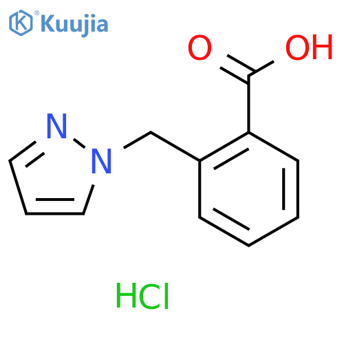 2-(1H-pyrazol-1-ylmethyl)benzoic acid hydrochloride structure