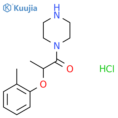 2-(2-methylphenoxy)-1-piperazin-1-yl-propan-1-one;hydrochloride structure