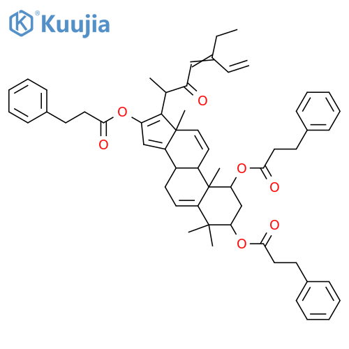 1,3,16-Trihydroxy-4,4-dimethyl-27-norstigmasta-5,11,14,16,23,25-hexaen-22-one; (1β,3β,23ξ)-form, 1,3,16-Tris(3-phenylpropanoyl) structure
