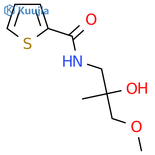 N-(2-hydroxy-3-methoxy-2-methylpropyl)thiophene-2-carboxamide structure