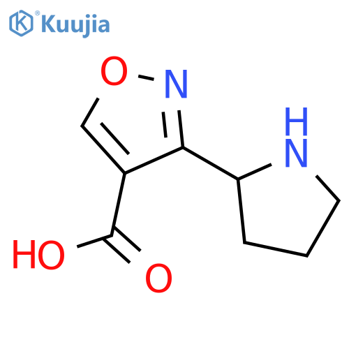 3-Pyrrolidin-2-yl-isoxazole-4-carboxylic acid structure