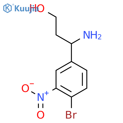 3-amino-3-(4-bromo-3-nitrophenyl)propan-1-ol structure