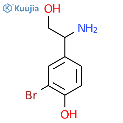 4-(1-amino-2-hydroxyethyl)-2-bromophenol structure
