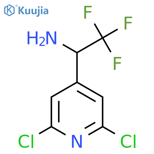 1-(2,6-dichloropyridin-4-yl)-2,2,2-trifluoroethan-1-amine structure