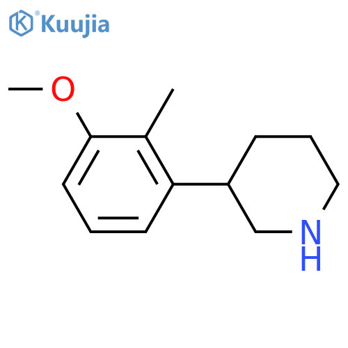 3-(3-methoxy-2-methylphenyl)piperidine structure