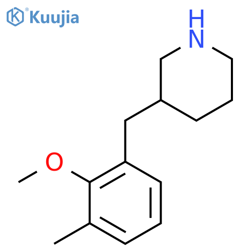 3-(2-methoxy-3-methylphenyl)methylpiperidine structure