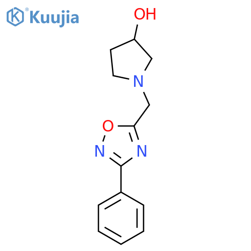 1-(3-phenyl-1,2,4-oxadiazol-5-yl)methylpyrrolidin-3-ol structure