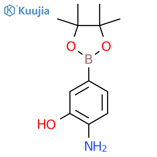 2-Amino-5-(4,4,5,5-tetramethyl-1,3,2-dioxaborolan-2-yl)phenol structure