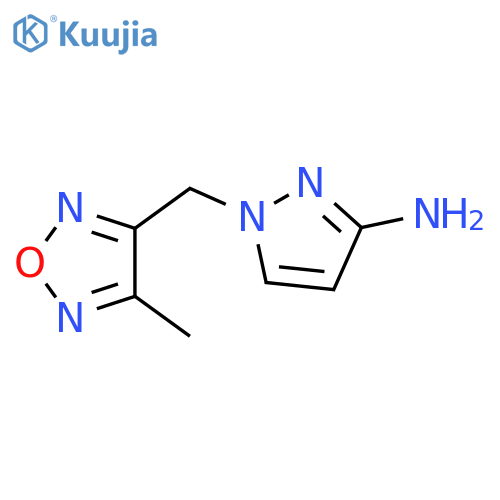 1-(4-methyl-1,2,5-oxadiazol-3-yl)methyl-1H-pyrazol-3-amine structure