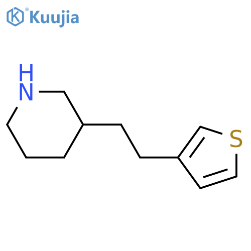 3-2-(thiophen-3-yl)ethylpiperidine structure
