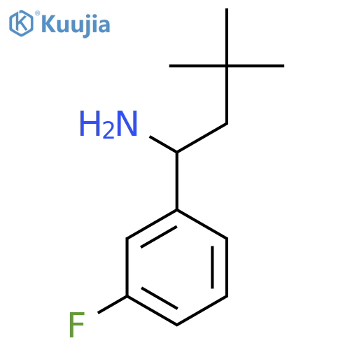 1-(3-Fluorophenyl)-3,3-dimethylbutan-1-amine structure