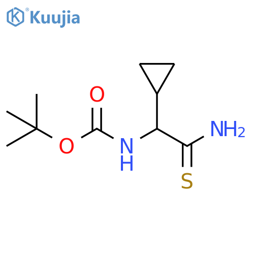 tert-butyl N-[carbamothioyl(cyclopropyl)methyl]carbamate structure