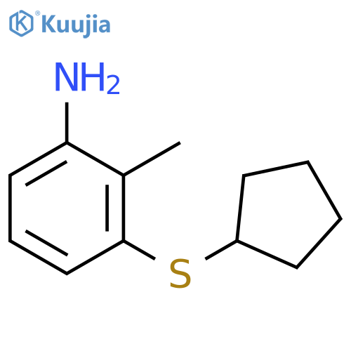 Benzenamine, 3-(cyclopentylthio)-2-methyl- structure