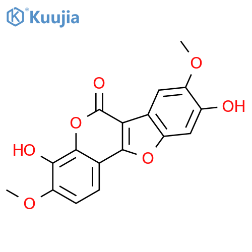 4,9-dihydroxy-3,8-dimethoxy-benzo[4,5]furo[3,2-c]chromen-6-one structure