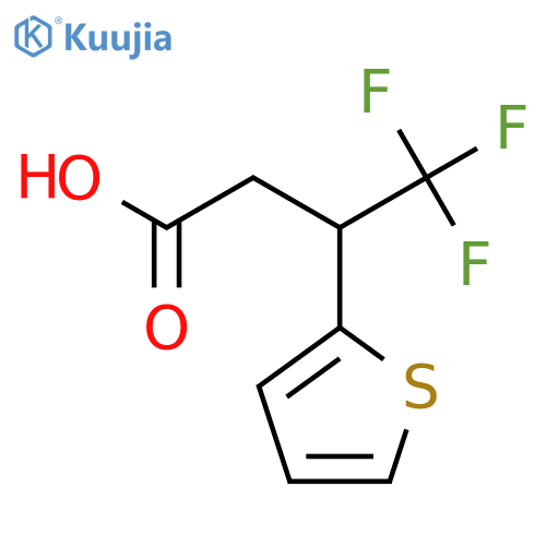 4,4,4-trifluoro-3-(thiophen-2-yl)butanoic acid structure