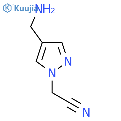 2-[4-(aminomethyl)pyrazol-1-yl]acetonitrile structure