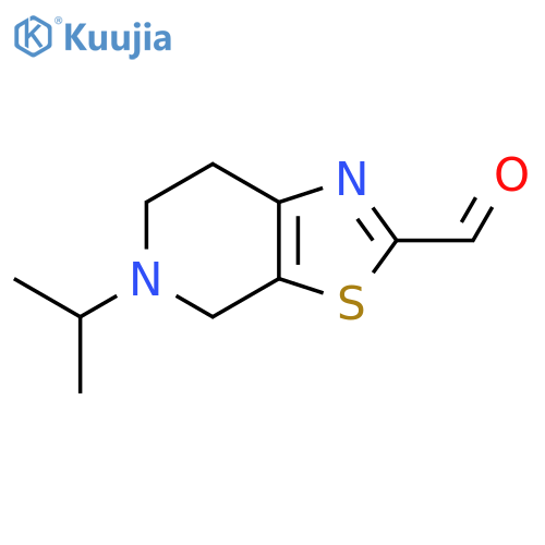 5-(propan-2-yl)-4H,5H,6H,7H-1,3thiazolo5,4-cpyridine-2-carbaldehyde structure