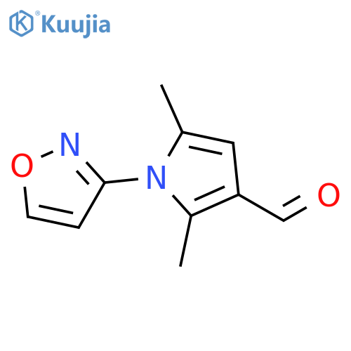 2,5-dimethyl-1-(1,2-oxazol-3-yl)-1H-pyrrole-3-carbaldehyde structure