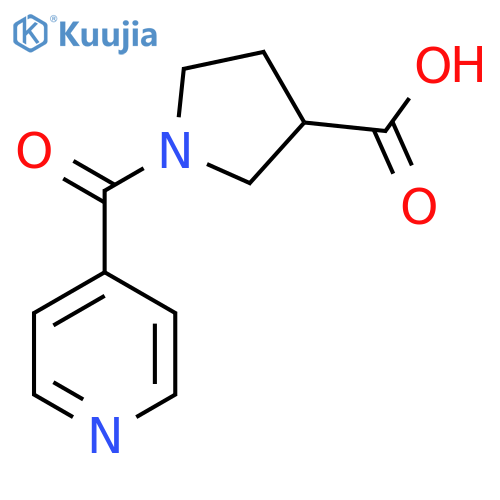 1-(Pyridine-4-carbonyl)pyrrolidine-3-carboxylic acid structure