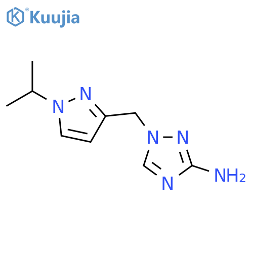 1-{1-(propan-2-yl)-1H-pyrazol-3-ylmethyl}-1H-1,2,4-triazol-3-amine structure