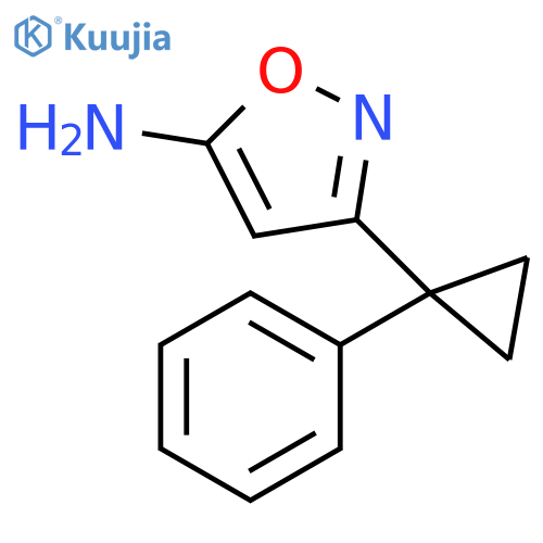 3-(1-phenylcyclopropyl)-1,2-oxazol-5-amine structure