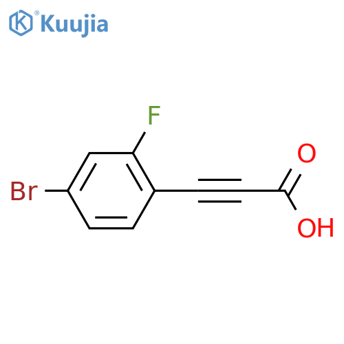 3-(4-Bromo-2-fluorophenyl)prop-2-ynoic acid structure