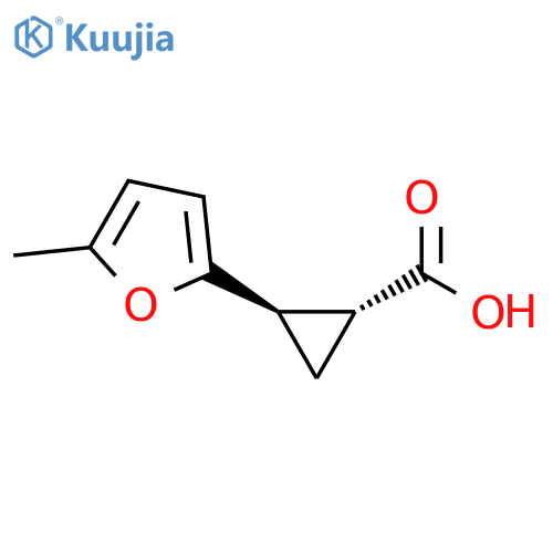 rac-(1R,2R)-2-(5-methylfuran-2-yl)cyclopropane-1-carboxylic acid, trans structure