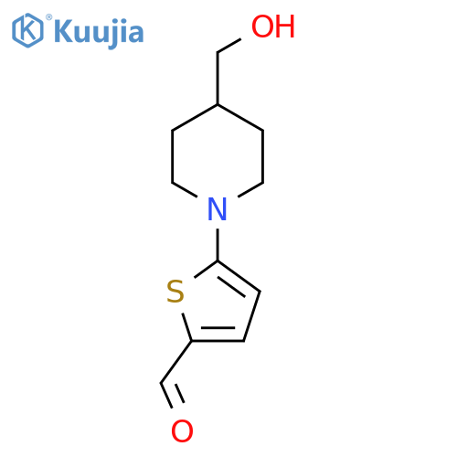 5-[4-(Hydroxymethyl)piperidin-1-yl]thiophene-2-carbaldehyde structure