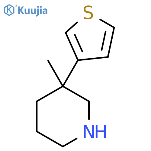 3-methyl-3-(thiophen-3-yl)piperidine structure