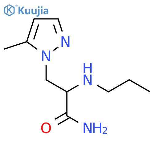 3-(5-methyl-1H-pyrazol-1-yl)-2-(propylamino)propanamide structure