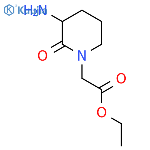 Ethyl 2-(3-amino-2-oxopiperidin-1-yl)acetate structure