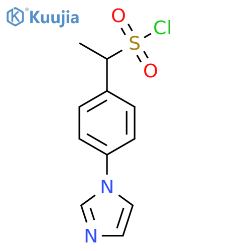 1-4-(1H-imidazol-1-yl)phenylethane-1-sulfonyl chloride structure