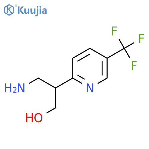 3-amino-2-5-(trifluoromethyl)pyridin-2-ylpropan-1-ol structure