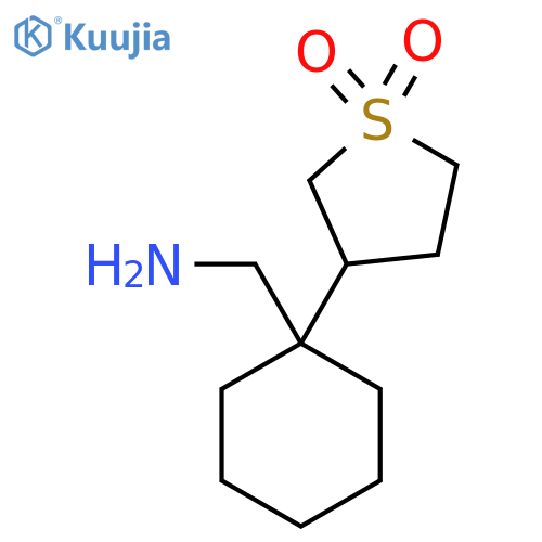3-1-(aminomethyl)cyclohexyl-1lambda6-thiolane-1,1-dione structure