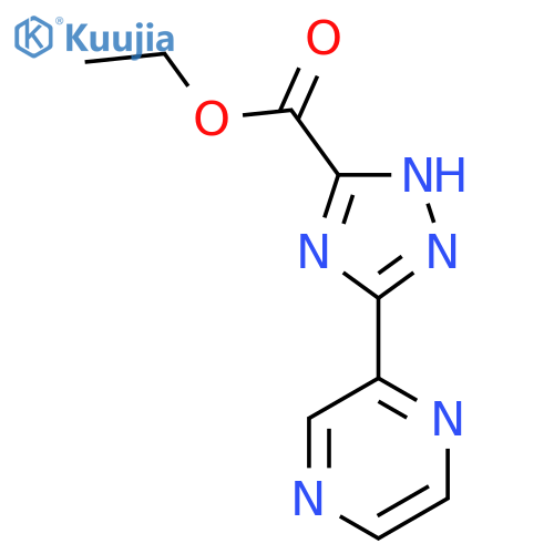 Ethyl 3-(pyrazin-2-yl)-1H-1,2,4-triazole-5-carboxylate structure