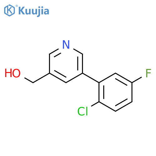 (5-(2-Chloro-5-fluorophenyl)pyridin-3-yl)methanol structure