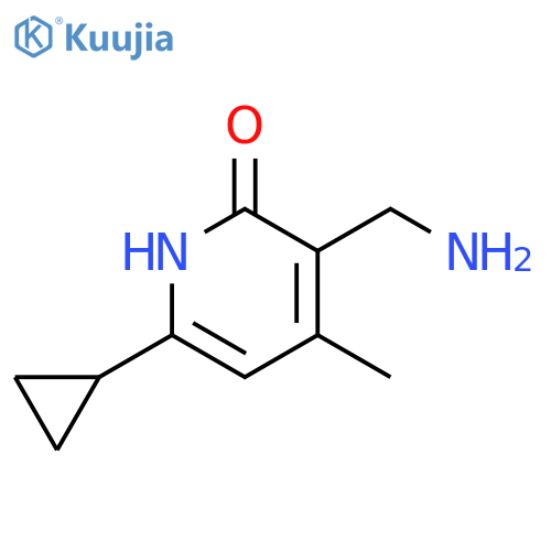 3-(aminomethyl)-6-cyclopropyl-4-methyl-1,2-dihydropyridin-2-one structure