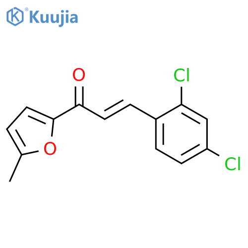 (2E)-3-(2,4-dichlorophenyl)-1-(5-methylfuran-2-yl)prop-2-en-1-one structure