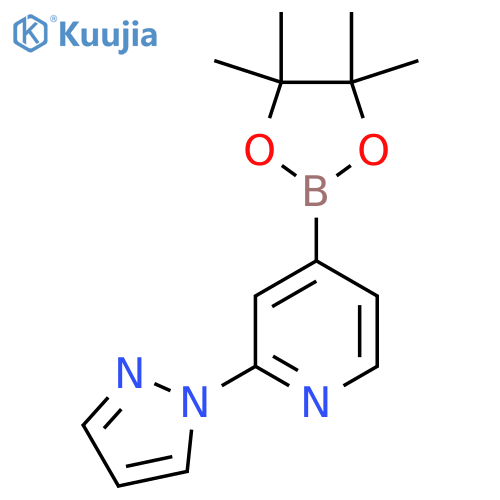 2-(1H-Pyrazol-1-YL)-4-(4,4,5,5-tetramethyl-1,3,2-dioxaborolan-2-YL)pyridine structure