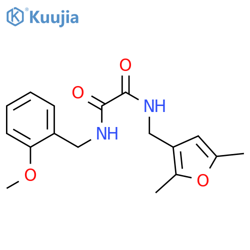 N-(2,5-dimethylfuran-3-yl)methyl-N'-(2-methoxyphenyl)methylethanediamide structure