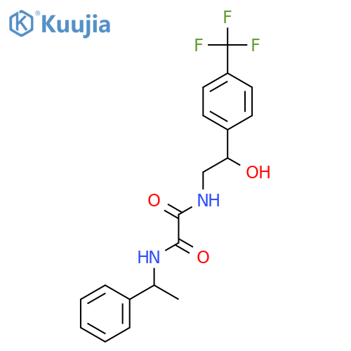 N-{2-hydroxy-2-4-(trifluoromethyl)phenylethyl}-N'-(1-phenylethyl)ethanediamide structure