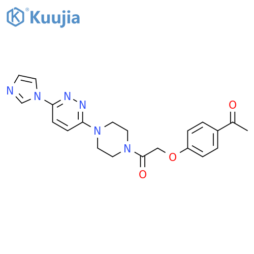 2-(4-acetylphenoxy)-1-{4-[6-(1H-imidazol-1-yl)pyridazin-3-yl]piperazin-1-yl}ethan-1-one structure